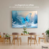 Cuadros Decorativos Canvas Revolution | Mariposa Y Nieve | Montaje4