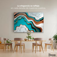 Cuadros Decorativos Canvas Revolution | Marmol Acuatico | Montaje4