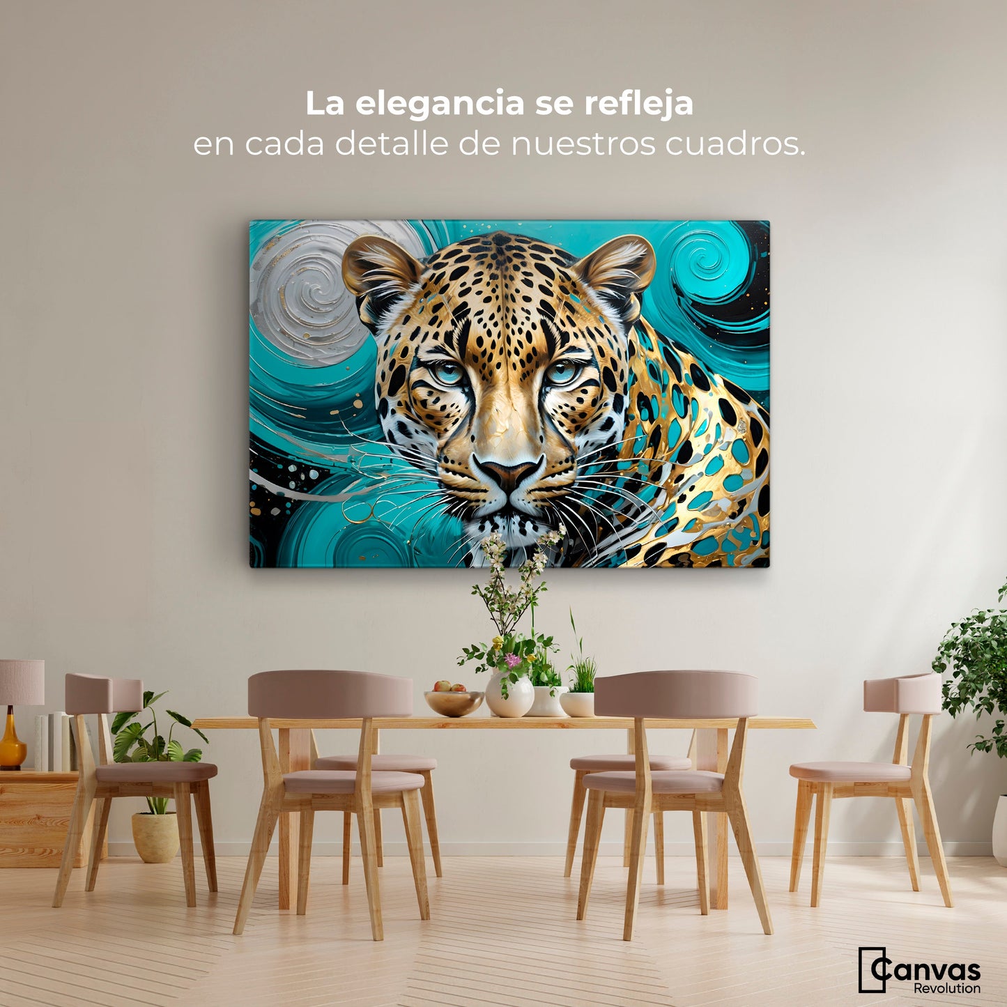 Cuadros Decorativos Canvas Revolution | Mirada De Cheetah | Montaje4