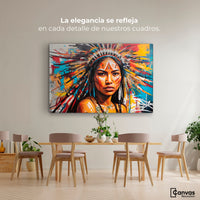 Cuadros Decorativos Canvas Revolution | Nativo Colorido | Montaje4