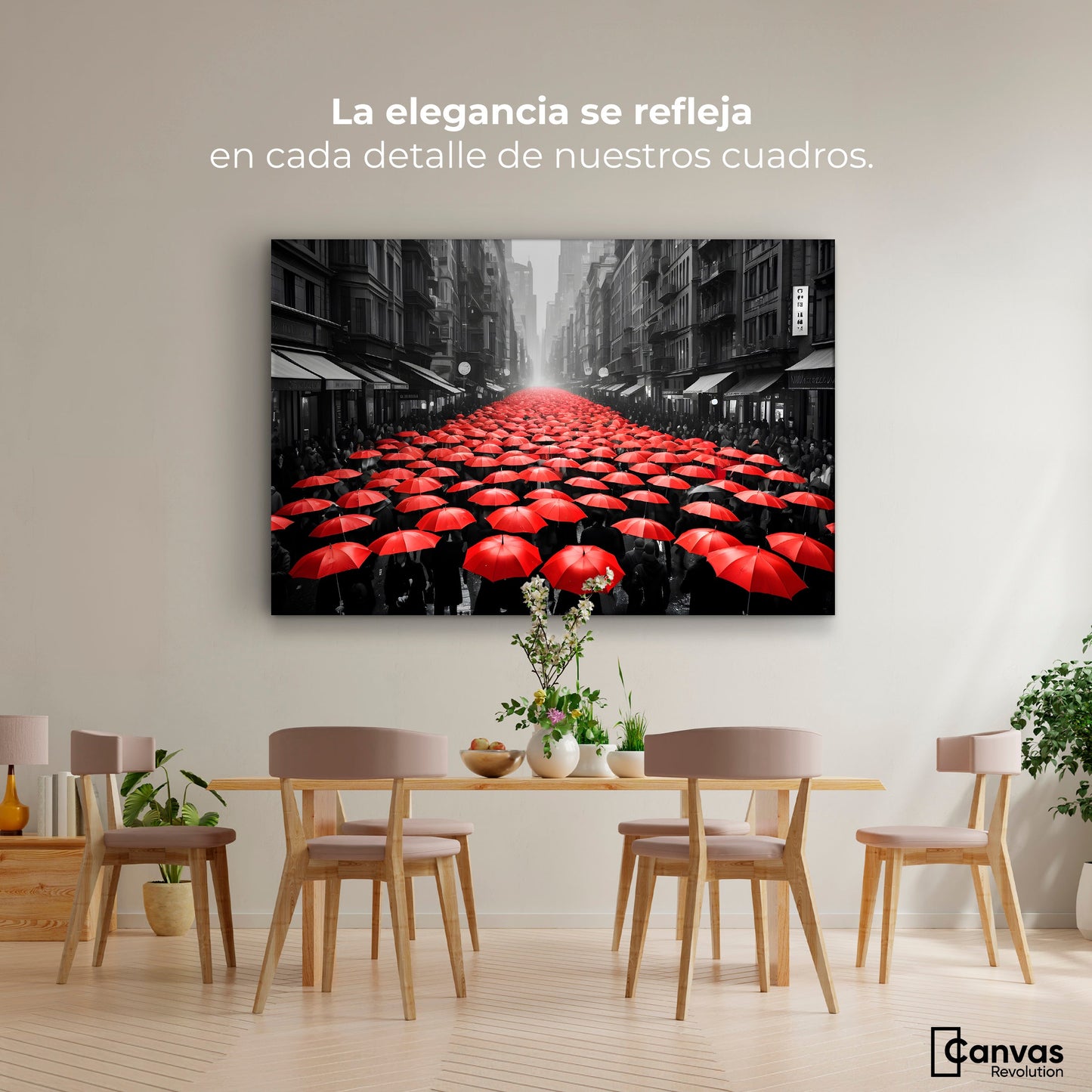 Cuadros Decorativos Canvas Revolution | Paraguas Urbanos | Montaje4