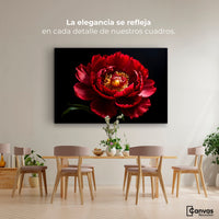 Cuadros Decorativos Canvas Revolution | Peonia De Noche | Montaje4