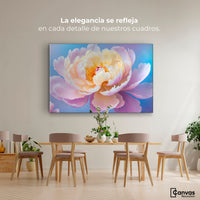 Cuadros Decorativos Canvas Revolution | Peonia Luz Eterna | Montaje4