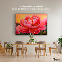 Cuadros Decorativos Canvas Revolution | Peonia Rosa Eterno | Montaje4