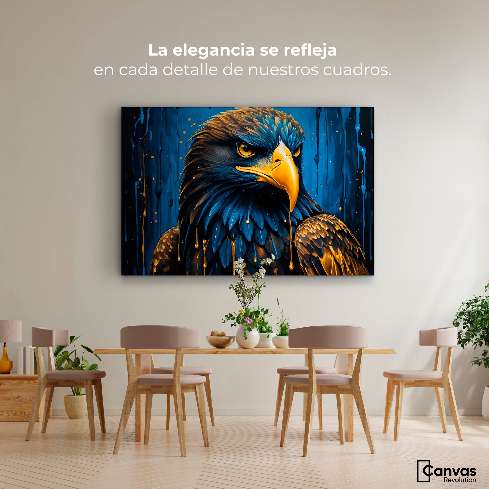 Cuadros Decorativos Canvas Revolution | Plumas Celestiales | Montaje4