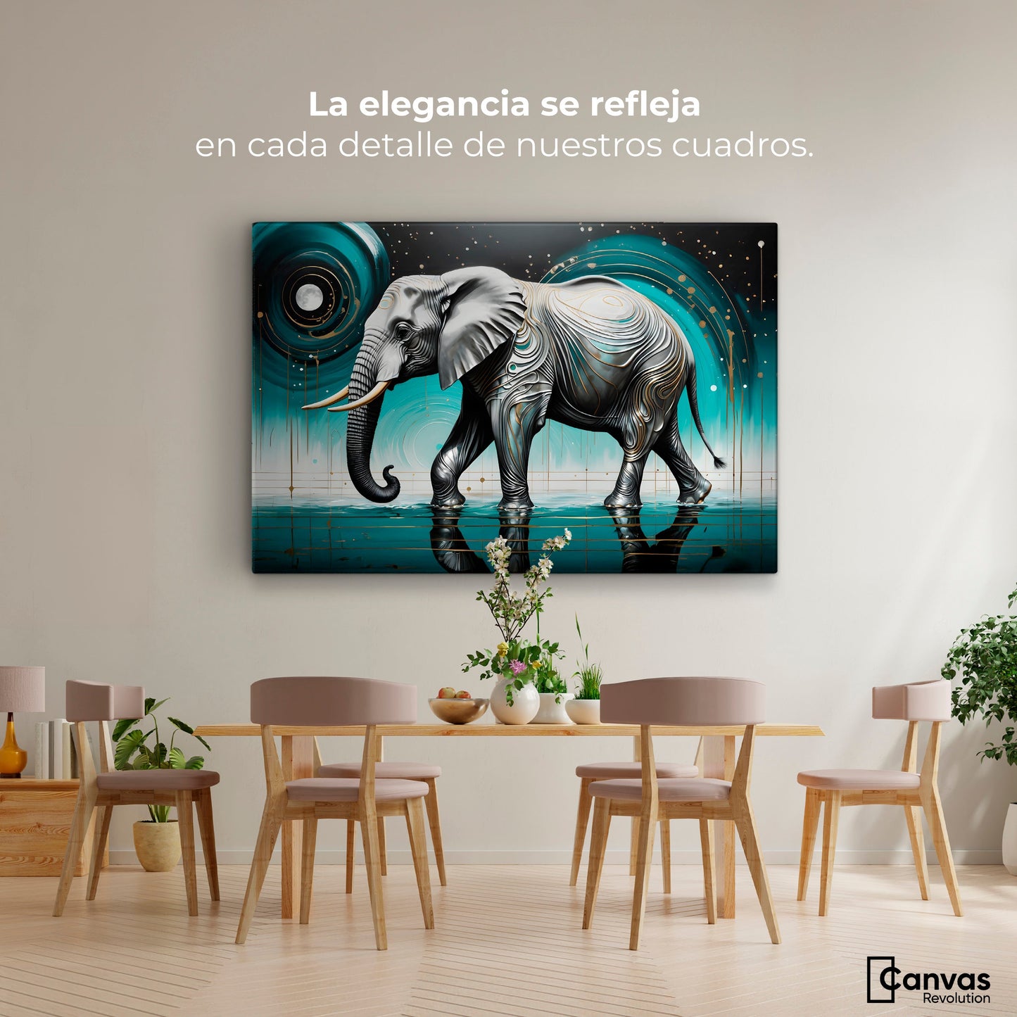 Cuadros Decorativos Canvas Revolution | Poder Elefante | Montaje4