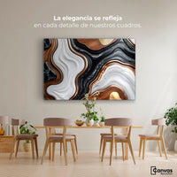 Cuadros Decorativos Canvas Revolution | Remolinos Elegantes | Montaje4