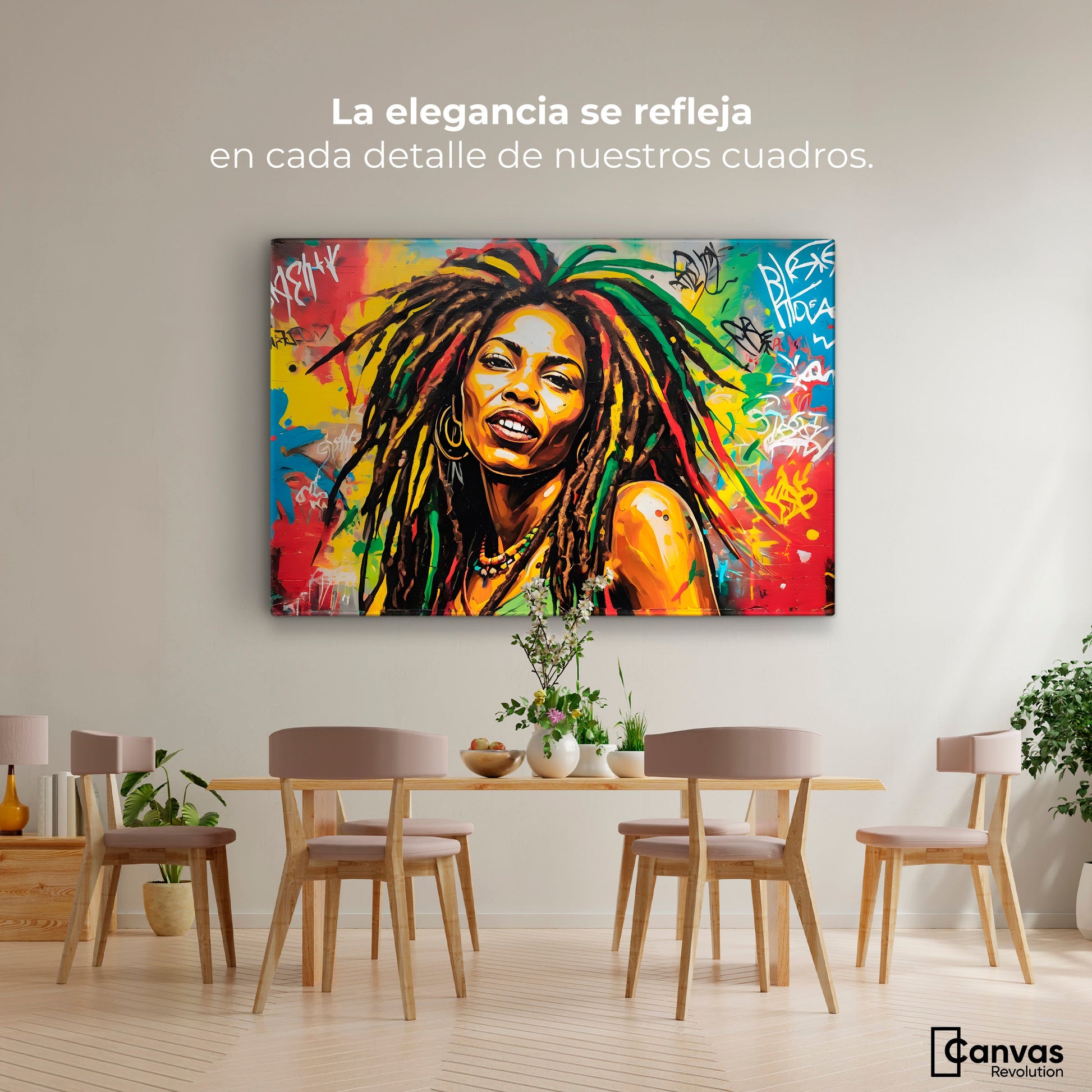 Cuadros Decorativos Canvas Revolution | Retrato Rasta Urban | Montaje4