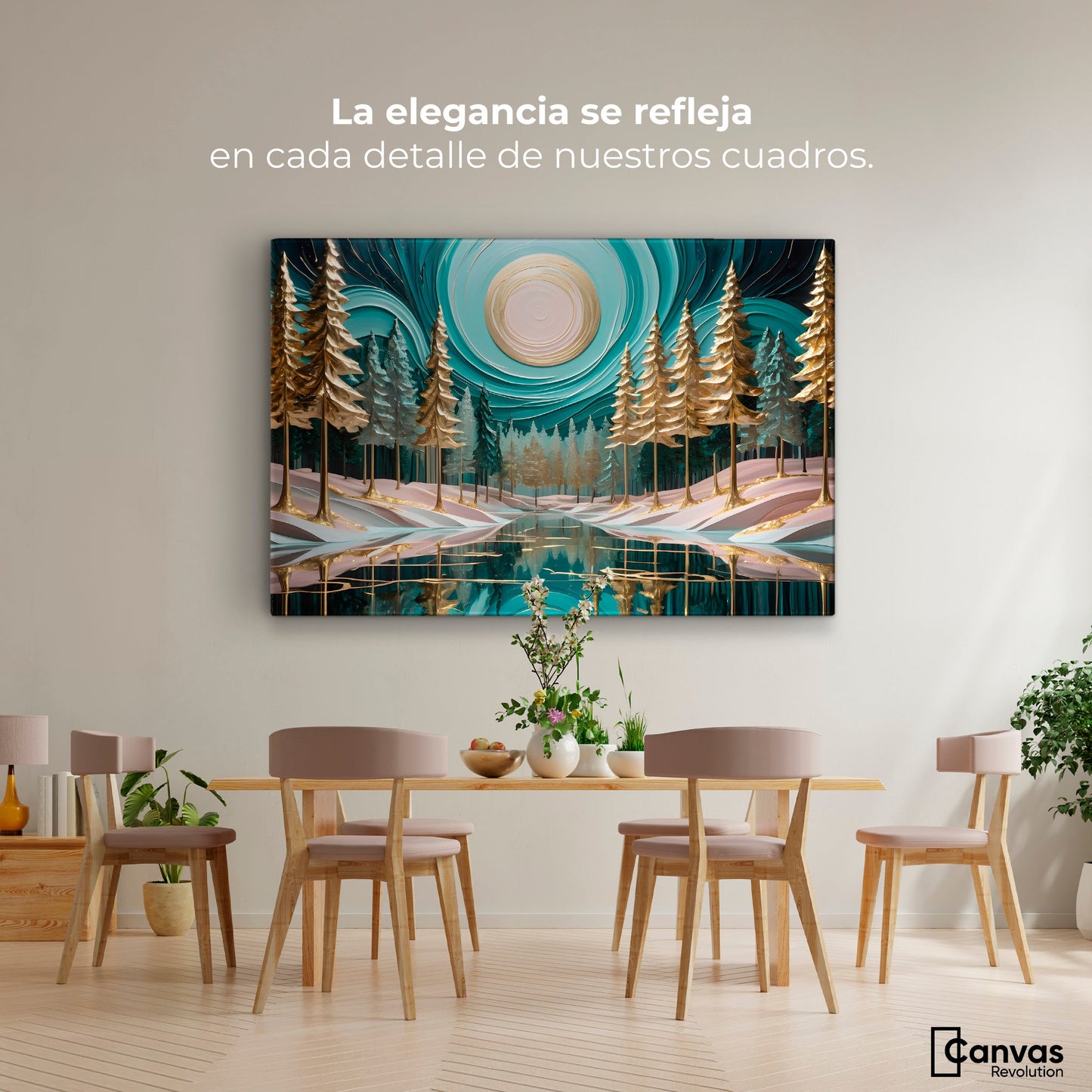 Cuadros Decorativos Canvas Revolution | Rio Sol Arboles | Montaje4