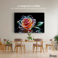 Cuadros Decorativos Canvas Revolution | Rosa Cristal Puro | Montaje4