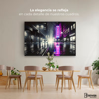 Cuadros Decorativos Canvas Revolution | Rosa Nocturno | Montaje4