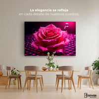 Cuadros Decorativos Canvas Revolution | Rosa Red Eterna | Montaje4
