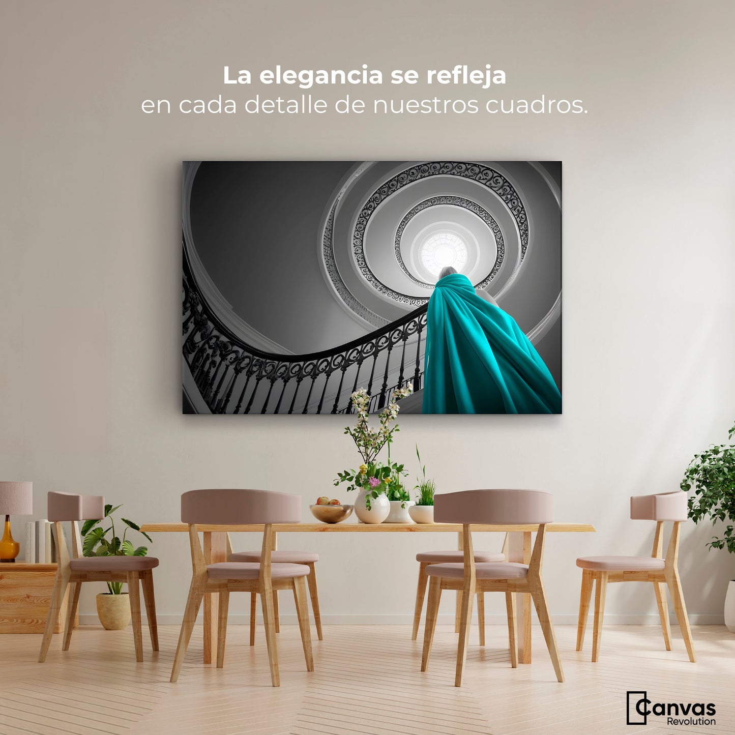 Cuadros Decorativos Canvas Revolution | Seda Azul | Montaje4