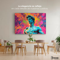 Cuadros Decorativos Canvas Revolution | Silueta Multicolor | Montaje4