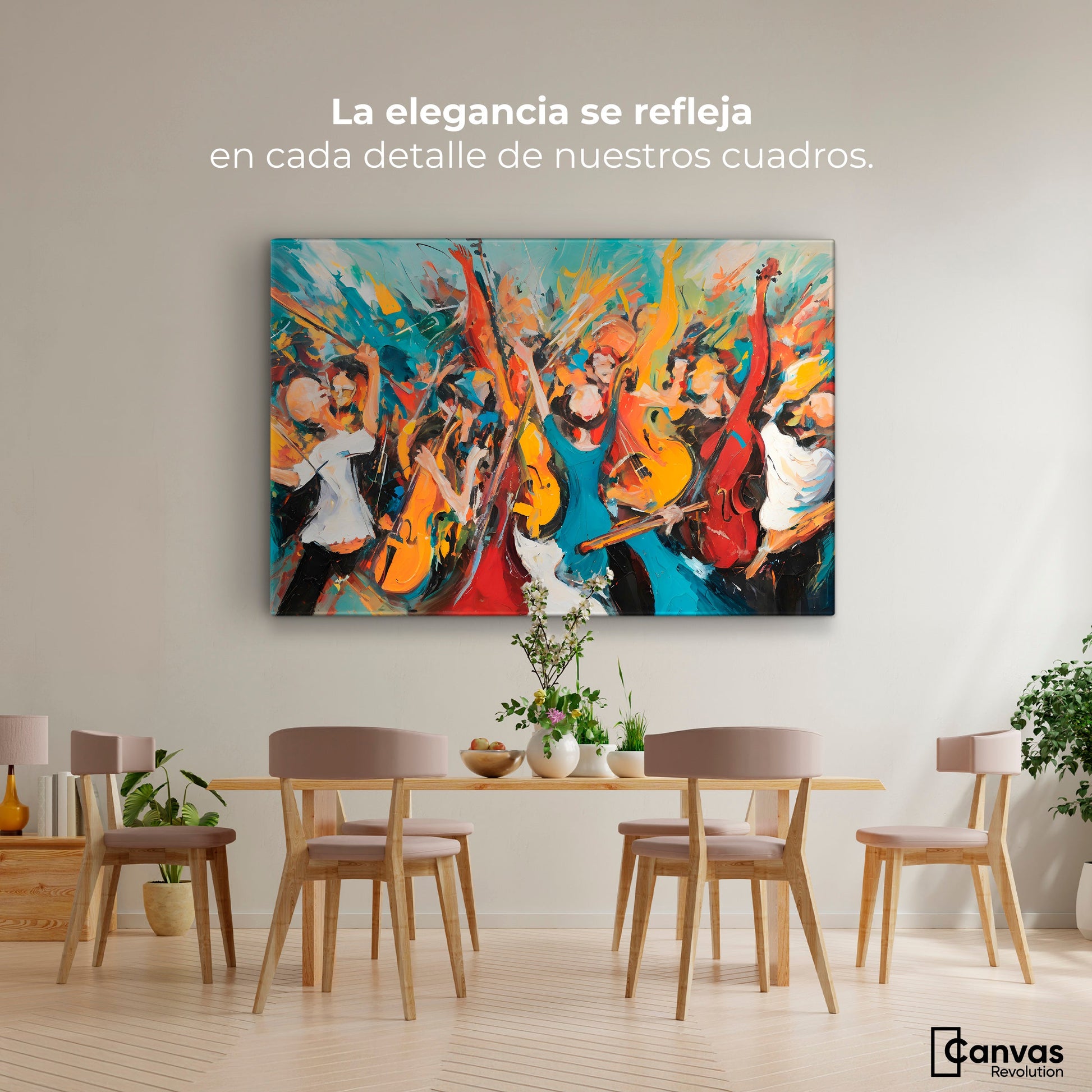 Cuadros Decorativos Canvas Revolution | Sinfonia Vibrante | Montaje4