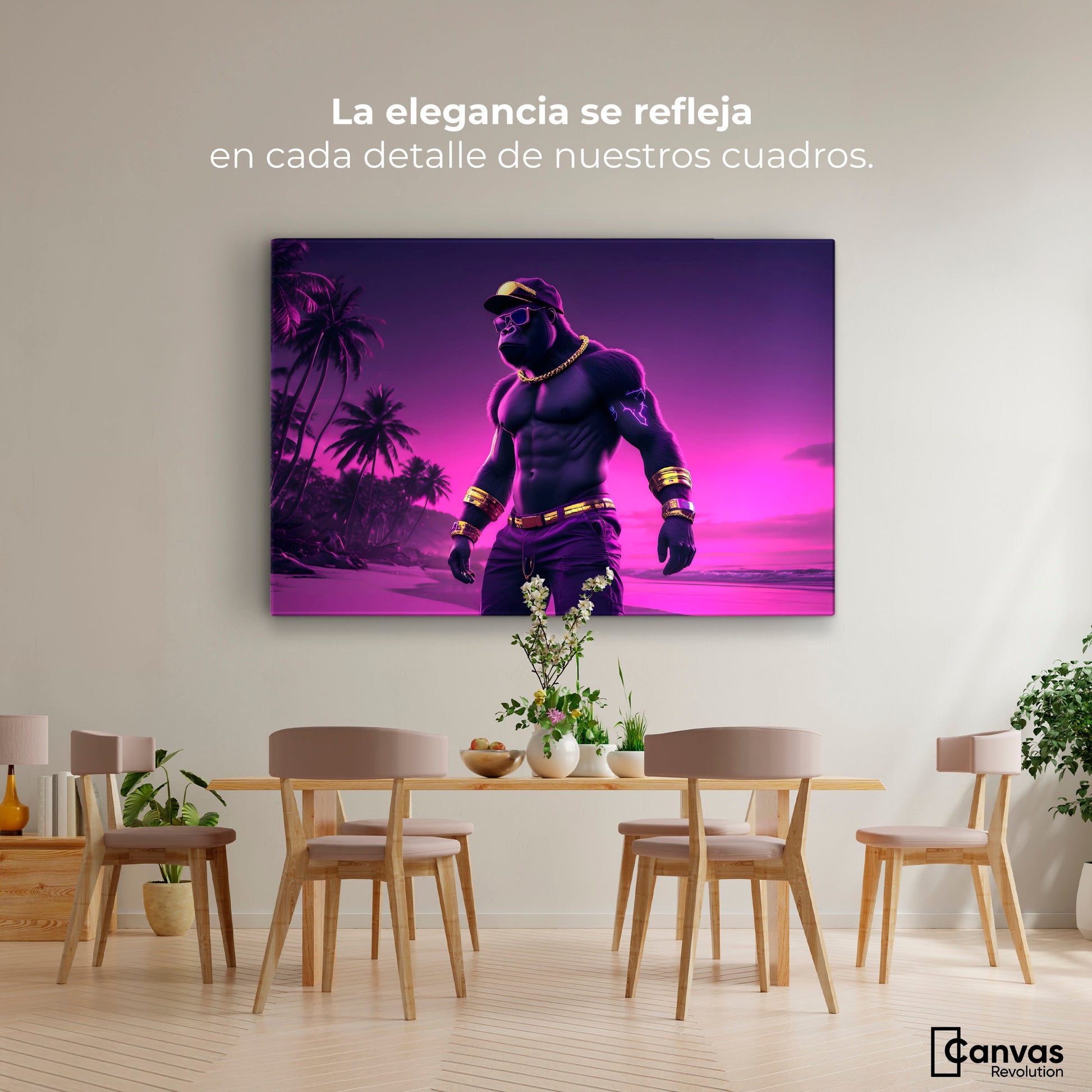 Cuadros Decorativos Canvas Revolution | Sombra Tropical | Montaje4