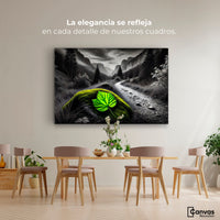 Cuadros Decorativos Canvas Revolution | Verde Silencio | Montaje4