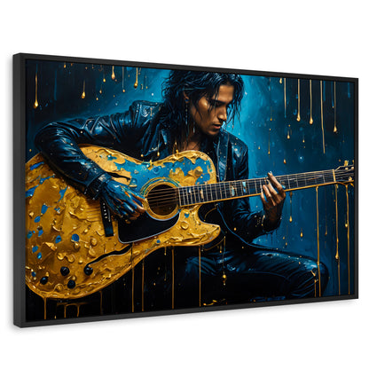 Cuadros Decorativos Canvas Revolution | Acordes Dorados | Rectangular | Portada | Marco Negro