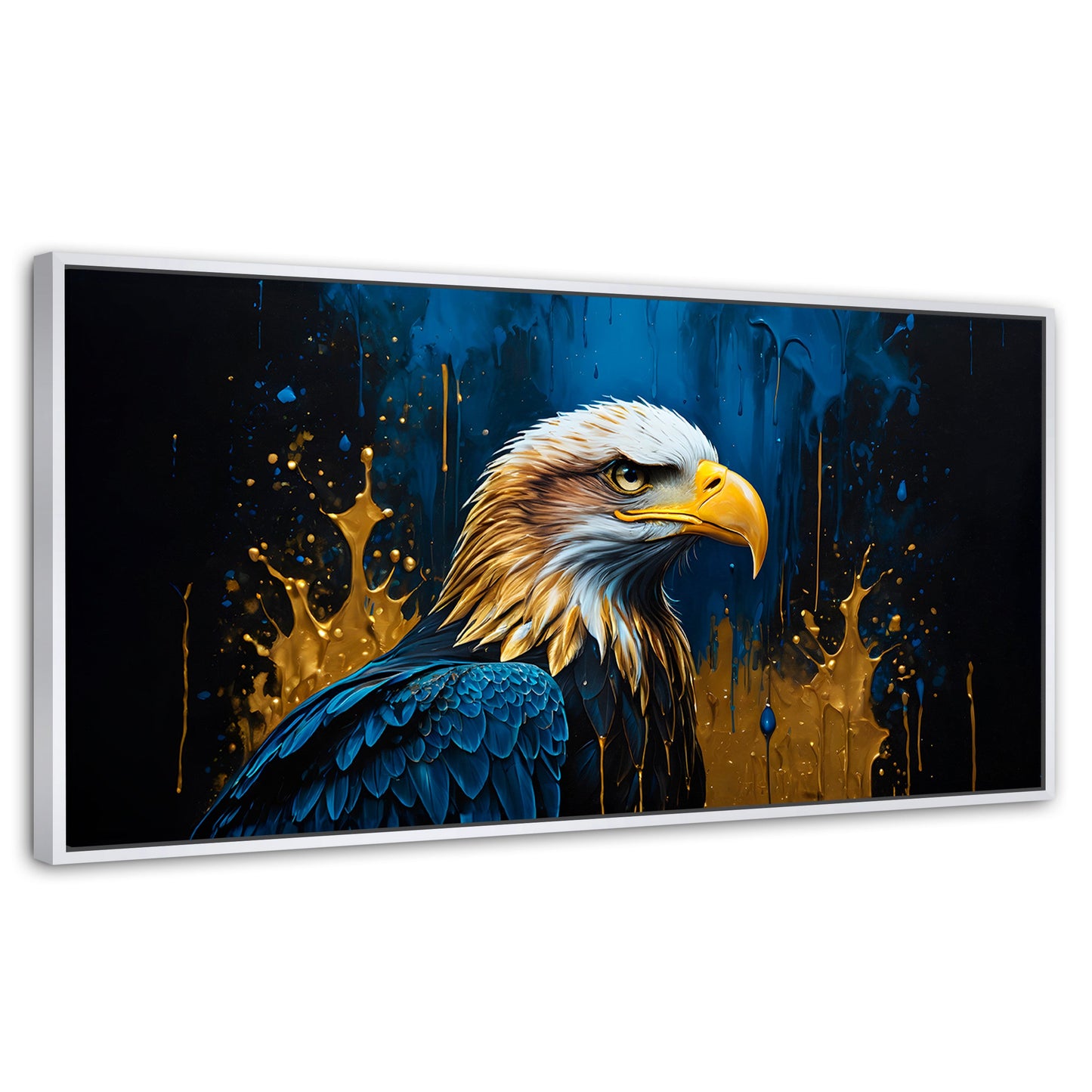 Cuadros Decorativos Canvas Revolution | Aguila Majestuosa | Panoramico | Portada | Marco Dorado