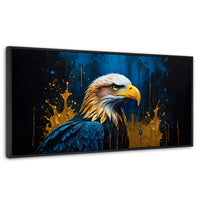 Cuadros Decorativos Canvas Revolution | Aguila Majestuosa | Panoramico | Portada | Marco Plateado