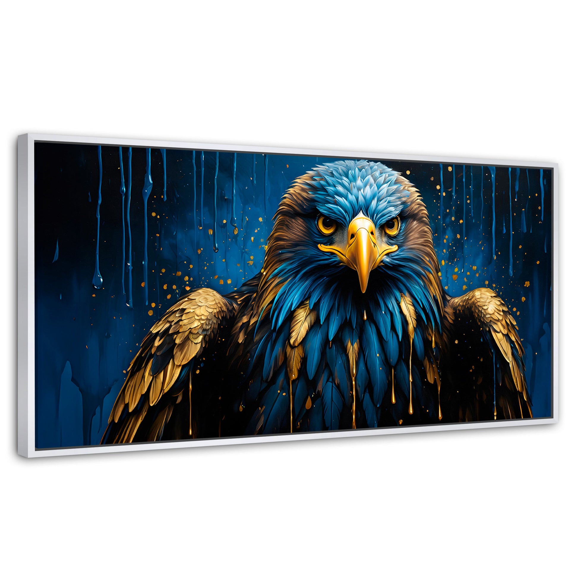 Cuadros Decorativos Canvas Revolution | Aguila Vibrante | Panoramico | Portada | Marco Dorado