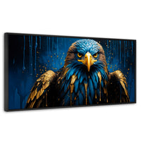 Cuadros Decorativos Canvas Revolution | Aguila Vibrante | Panoramico | Portada | Marco Plateado