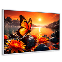 Cuadros Decorativos Canvas Revolution | Alas Al Amanecer | Rectangular | Portada | Marco Blanco