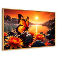 Cuadros Decorativos Canvas Revolution | Alas Al Amanecer | Rectangular | Portada | Marco Madera