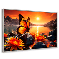 Cuadros Decorativos Canvas Revolution | Alas Al Amanecer | Rectangular | Portada | Marco Plateado
