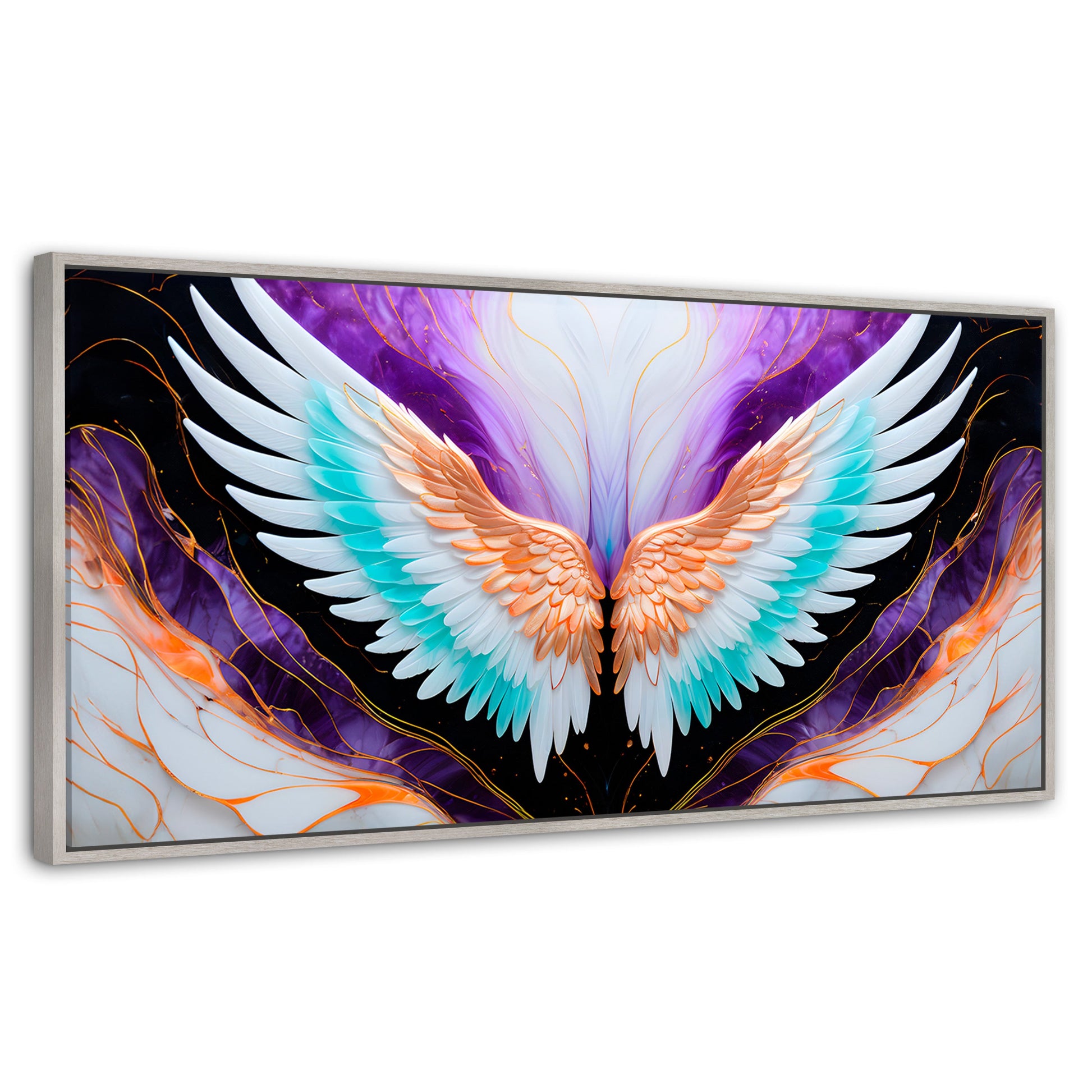 Cuadros Decorativos Canvas Revolution | Alas Angel Alma | Panoramico | Portada | Marco Blanco