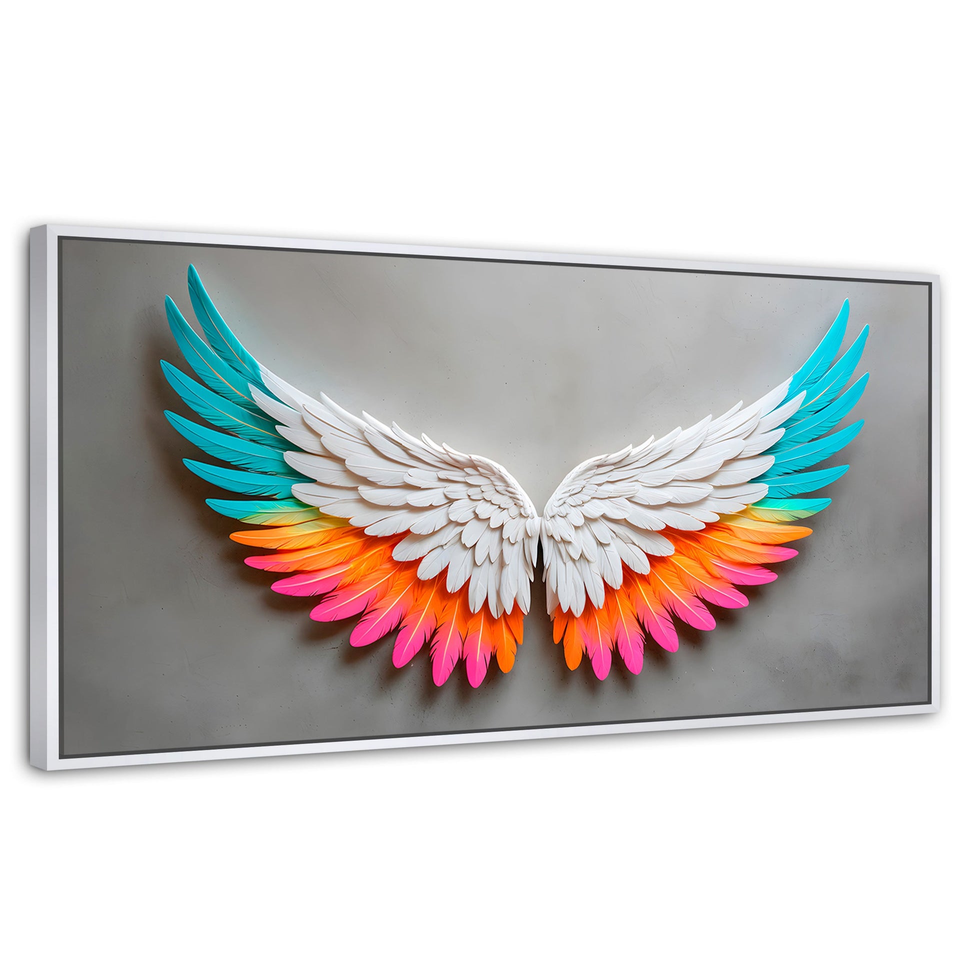 Cuadros Decorativos Canvas Revolution | Alas Angel Armonia | Panoramico | Portada | Marco Dorado