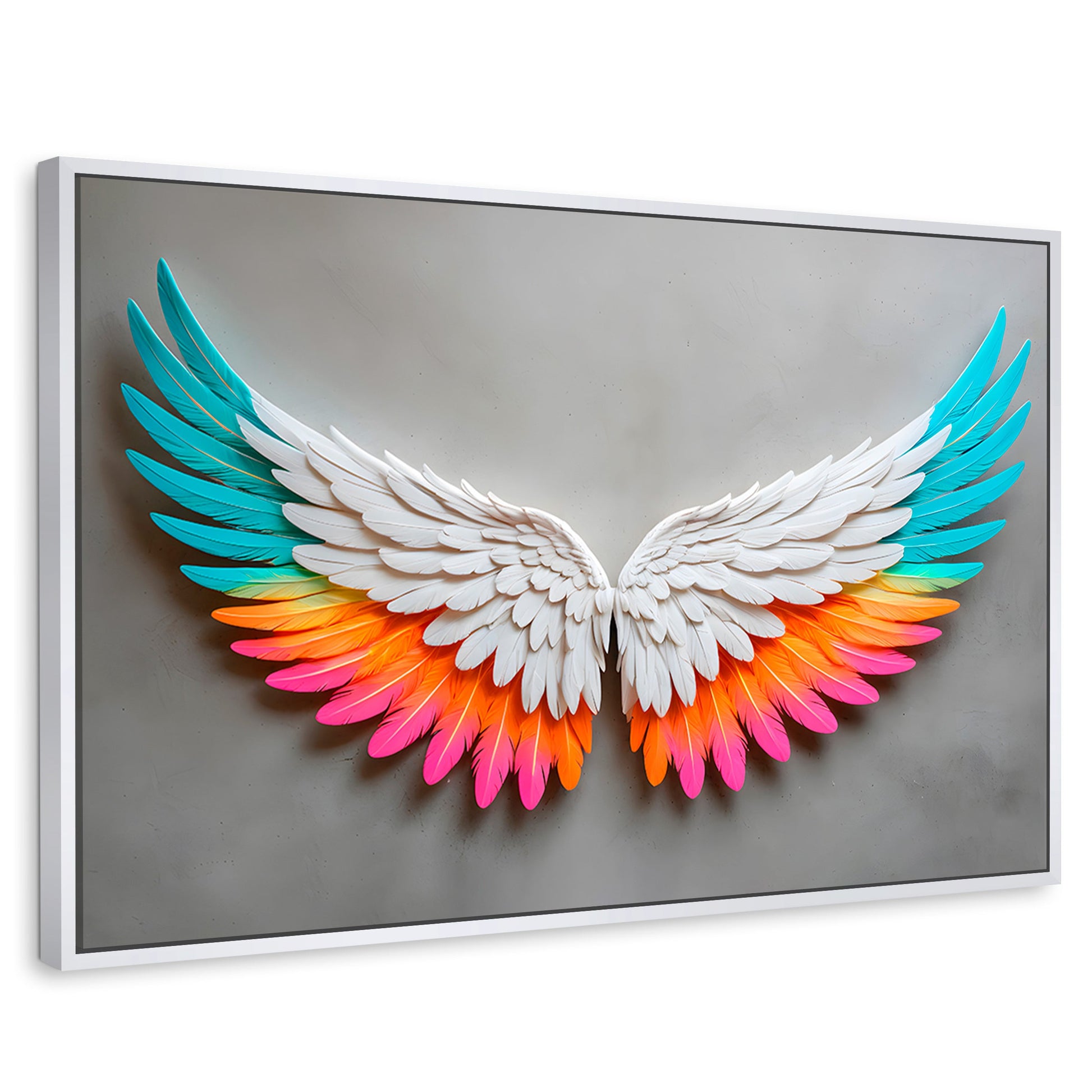 Cuadros Decorativos Canvas Revolution | Alas Angel Armonia | Rectangular | Portada | Marco Blanco