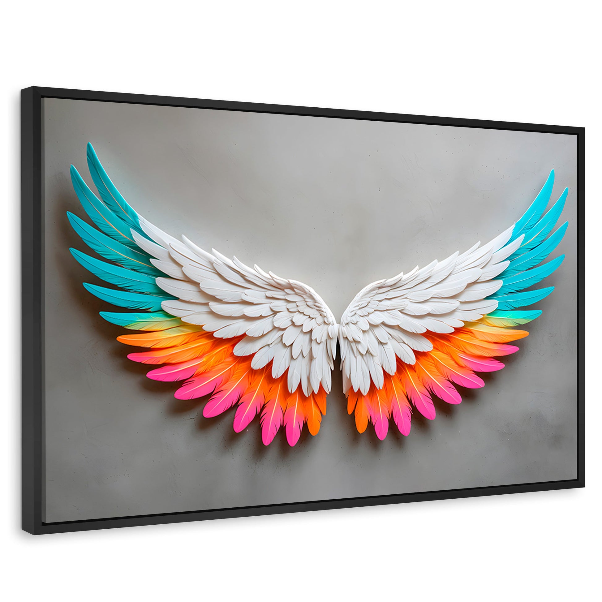 Cuadros Decorativos Canvas Revolution | Alas Angel Armonia | Rectangular | Portada | Marco Negro