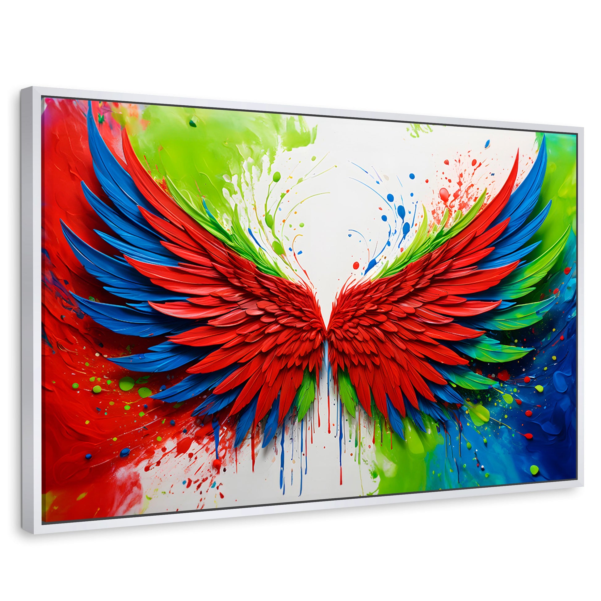 Cuadros Decorativos Canvas Revolution | Alas Angel Brillo | Rectangular | Portada | Marco Blanco