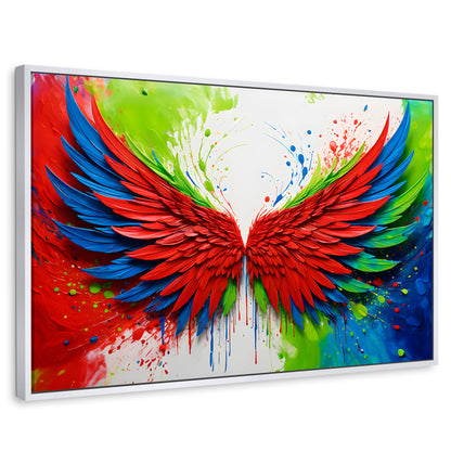 Cuadros Decorativos Canvas Revolution | Alas Angel Brillo | Rectangular | Portada | Marco Blanco