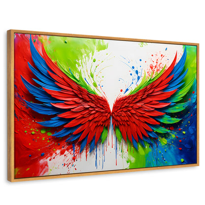 Cuadros Decorativos Canvas Revolution | Alas Angel Brillo | Rectangular | Portada | Marco Madera