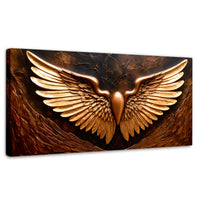 Cuadros Decorativos Canvas Revolution | Alas Angel Cobre | Panoramico | Portada | Marco SinMarco