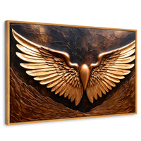 Cuadros Decorativos Canvas Revolution | Alas Angel Cobre | Rectangular | Portada | Marco Madera