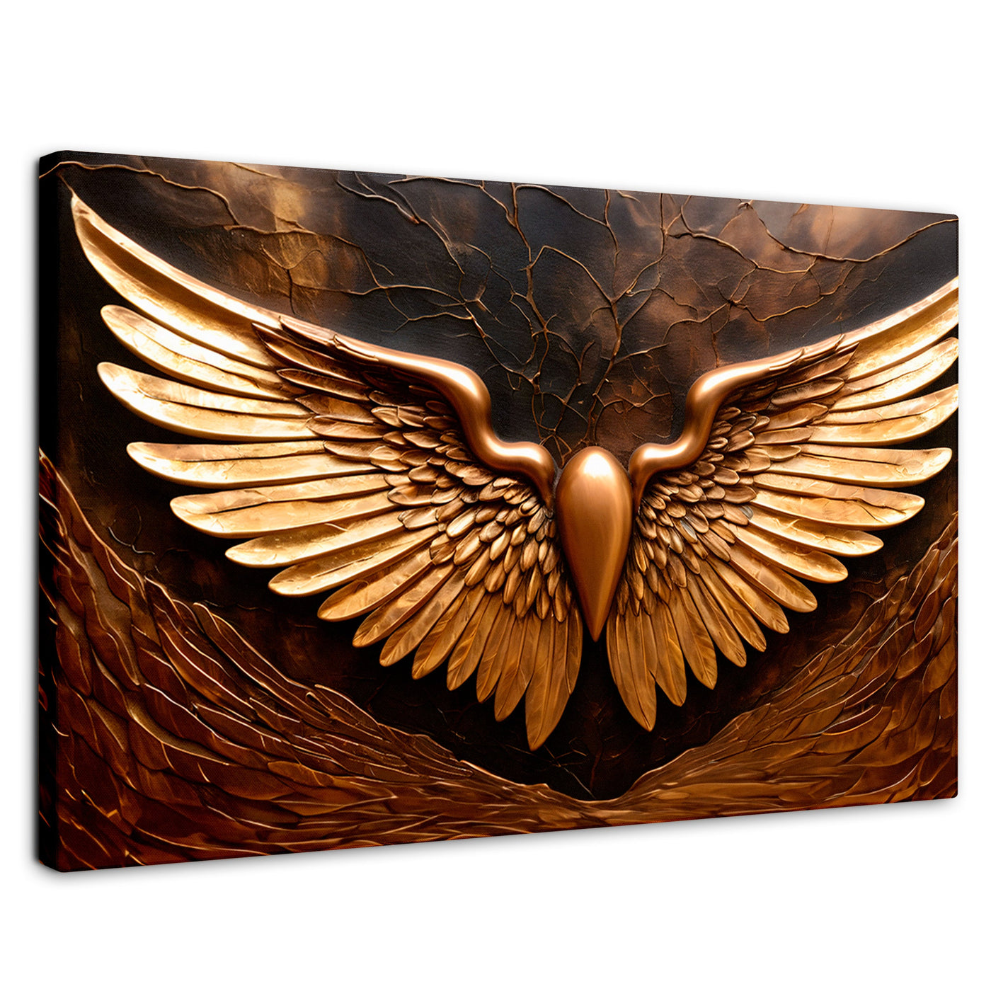 Cuadros Decorativos Canvas Revolution | Alas Angel Cobre | Rectangular | Portada | Marco SinMarco