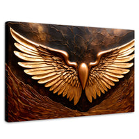 Cuadros Decorativos Canvas Revolution | Alas Angel Cobre | Rectangular | Portada | Marco SinMarco