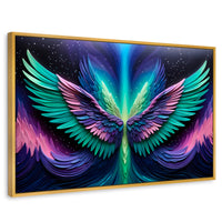 Cuadros Decorativos Canvas Revolution | Alas Angel Cosmic | Rectangular | Portada | Marco Dorado