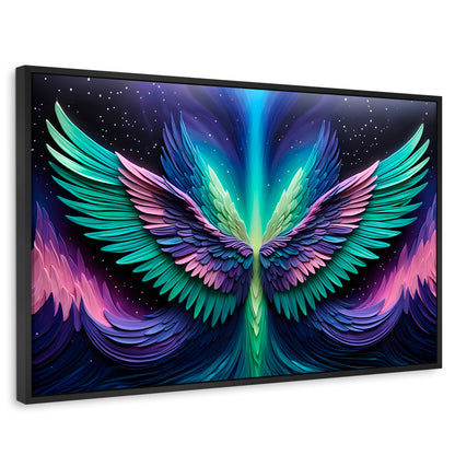 Cuadros Decorativos Canvas Revolution | Alas Angel Cosmic | Rectangular | Portada | Marco Negro