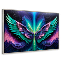 Cuadros Decorativos Canvas Revolution | Alas Angel Cosmic | Rectangular | Portada | Marco Plateado