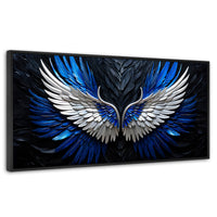 Cuadros Decorativos Canvas Revolution | Alas Angel Cosmico | Panoramico | Portada | Marco Plateado