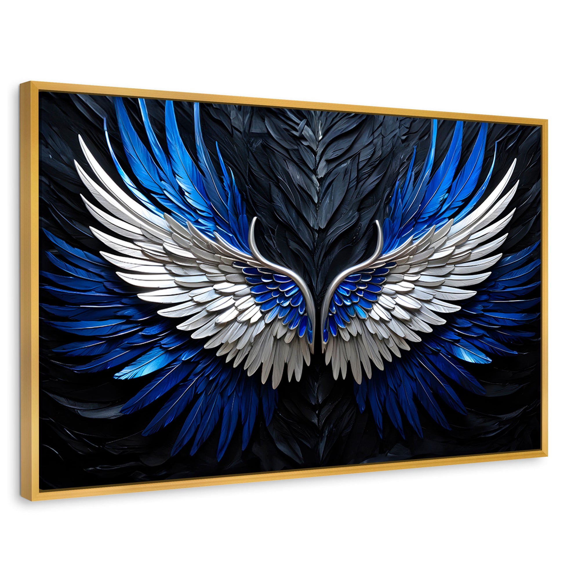 Cuadros Decorativos Canvas Revolution | Alas Angel Cosmico | Rectangular | Portada | Marco Dorado
