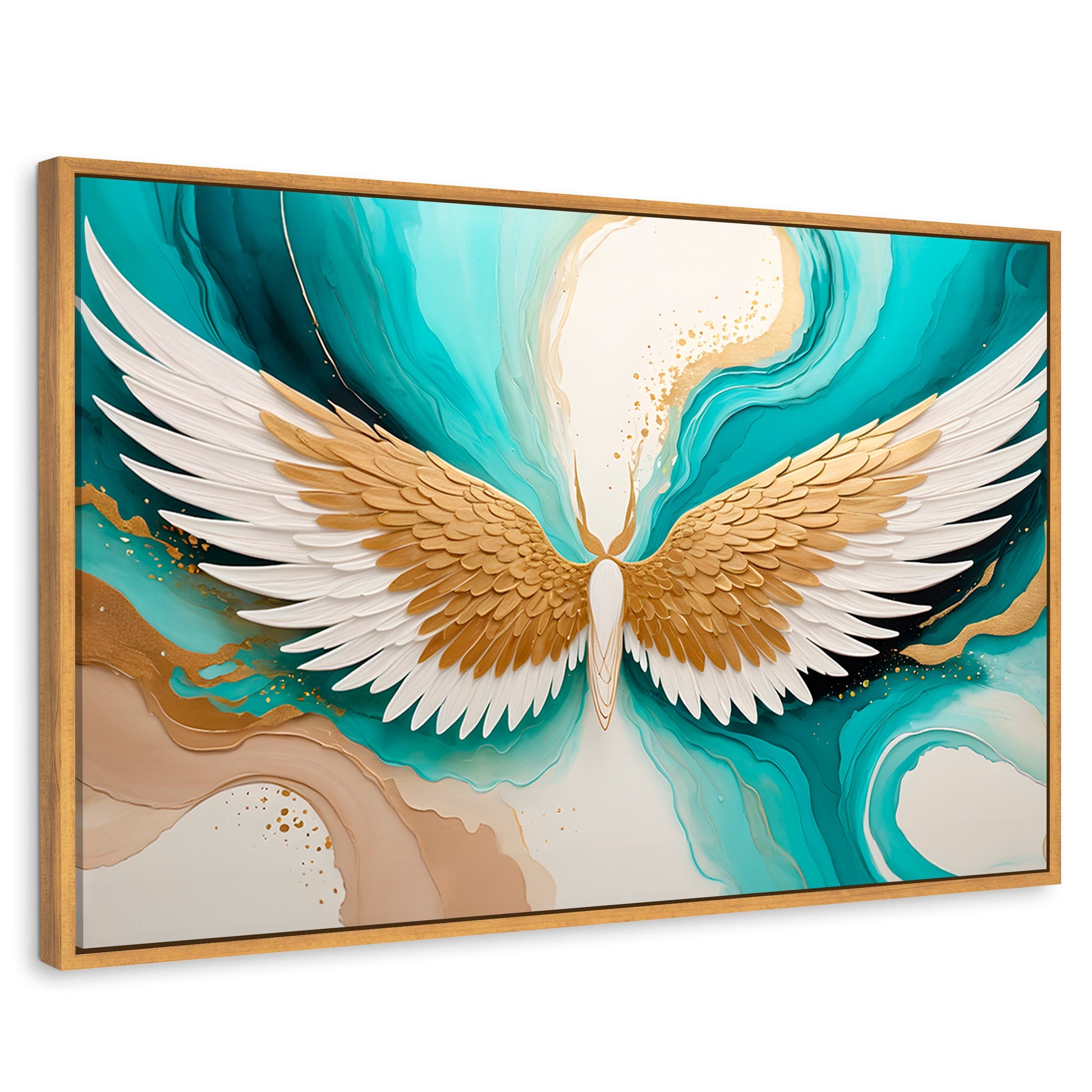 Cuadros Decorativos Canvas Revolution | Alas Angel Deco | Rectangular | Portada | Marco Madera
