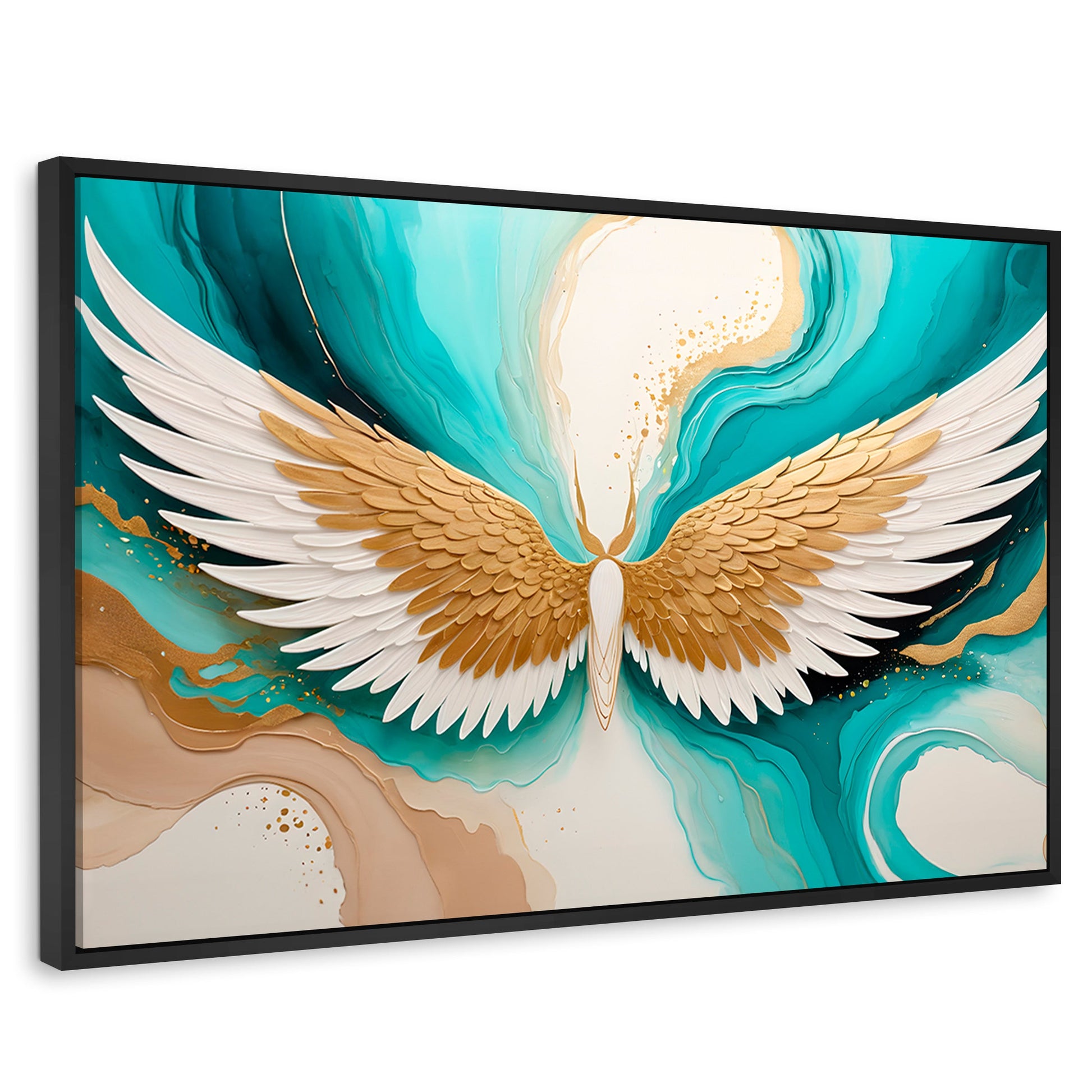 Cuadros Decorativos Canvas Revolution | Alas Angel Deco | Rectangular | Portada | Marco Negro