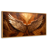 Cuadros Decorativos Canvas Revolution | Alas Angel Divino | Panoramico | Portada | Marco Negro
