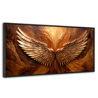 Cuadros Decorativos Canvas Revolution | Alas Angel Divino | Panoramico | Portada | Marco Plateado