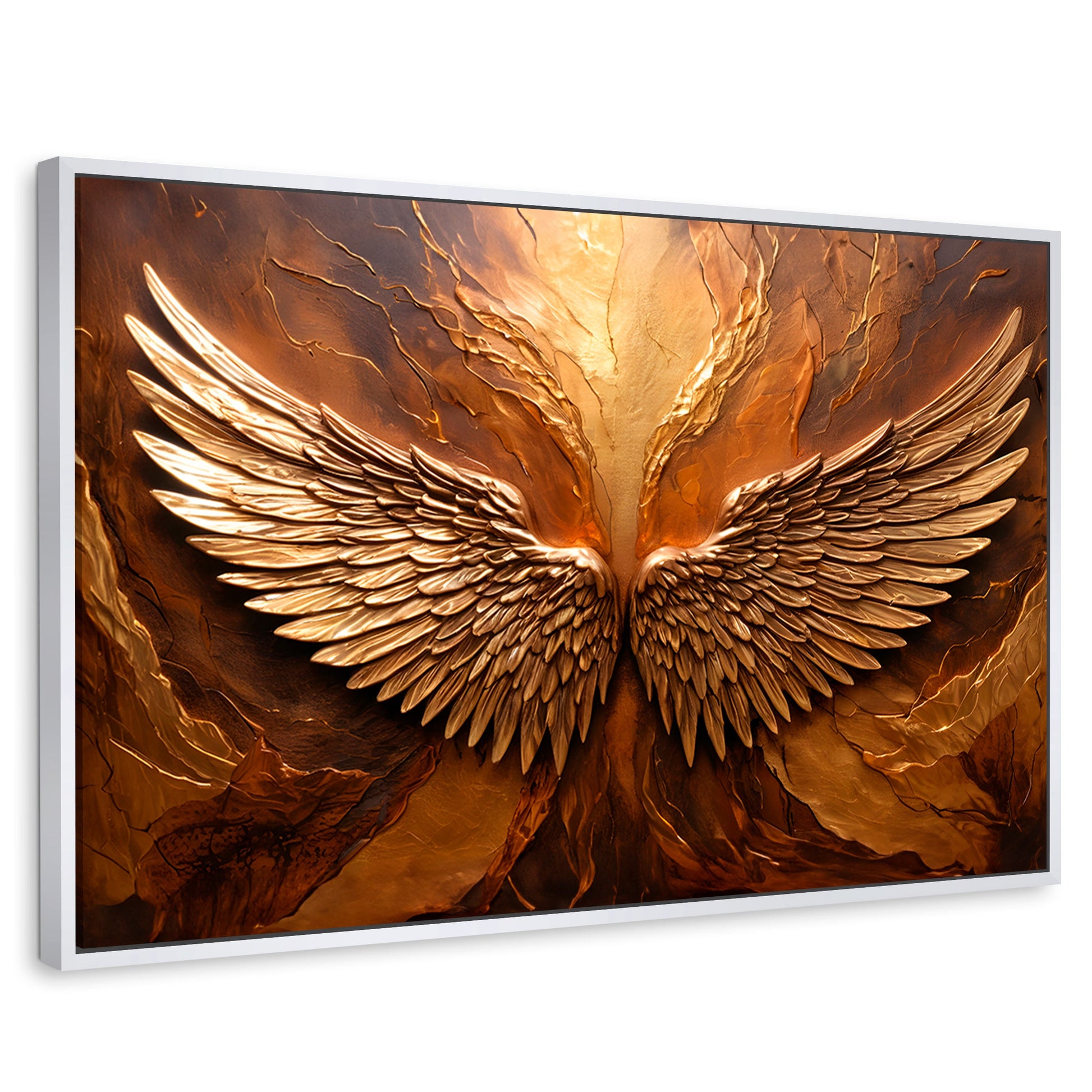 Cuadros Decorativos Canvas Revolution | Alas Angel Divino | Rectangular | Portada | Marco Blanco
